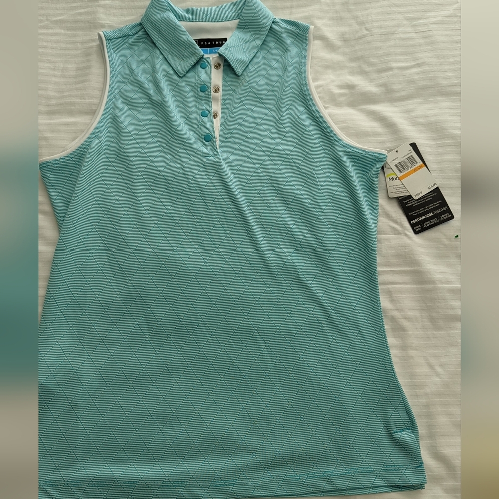 Ladies Small Sleeveless PGA Tour Golf Shirt